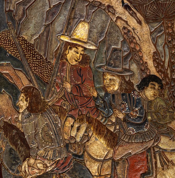 A Twelve-Panelled Kangxi Lacquer Screen with a Dutch Hunting Scene | MasterArt